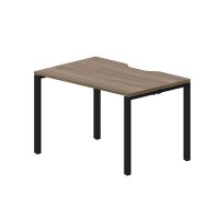Strike STNV128 WNNR (Орех/Черный) Стол с эргономичным вырезом