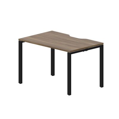 Strike STNV128 WNNR (Орех/Черный) Стол с эргономичным вырезом