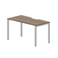 Strike STNV147 WNAL (Орех/Алюминий) Стол с эргономичным вырезом