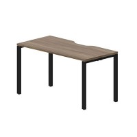 Strike STNV147 WNNR (Орех/Черный) Стол с эргономичным вырезом