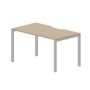 Strike STNV148 OWAL (Светлый дуб/Алюминий) Стол с эргономичным вырезом