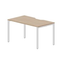 Strike STNV148 OWBL (Светлый дуб/Белый) Стол с эргономичным вырезом