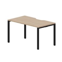 Strike STNV148 OWNR (Светлый дуб/Черный) Стол с эргономичным вырезом