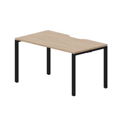 Strike STNV148 OWNR (Светлый дуб/Черный) Стол с эргономичным вырезом