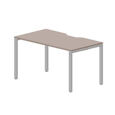 Strike STNV148 TRAL (Тортора/Алюминий) Стол с эргономичным вырезом