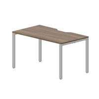 Strike STNV148 WNAL (Орех/Алюминий) Стол с эргономичным вырезом