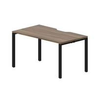 Strike STNV148 WNNR (Орех/Черный) Стол с эргономичным вырезом