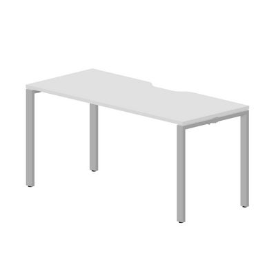 Strike STNV167 BLAL (Белый/Алюминий) Стол с эргономичным вырезом
