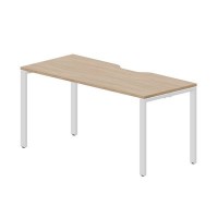 Strike STNV167 OWBL (Светлый дуб/Белый) Стол с эргономичным вырезом