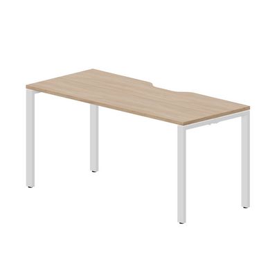 Strike STNV167 OWBL (Светлый дуб/Белый) Стол с эргономичным вырезом