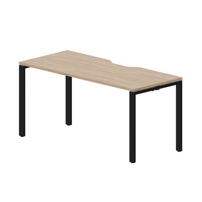 Strike STNV167 OWNR (Светлый дуб/Черный) Стол с эргономичным вырезом