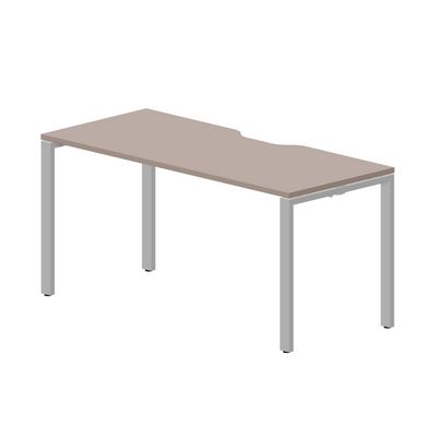 Strike STNV167 TRAL (Тортора/Алюминий) Стол с эргономичным вырезом