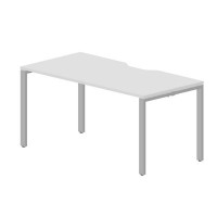 Strike STNV168 BLAL (Белый/Алюминий) Стол с эргономичным вырезом