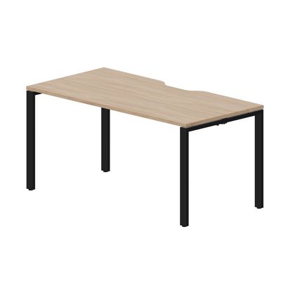 Strike STNV168 OWNR (Светлый дуб/Черный) Стол с эргономичным вырезом