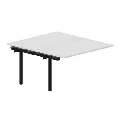 Strike UNN2TPG148 BLNR (Белый/Черный) Приставной стол на 2 рабочих места, 4 громмета