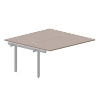 Strike UNN2TPG168 TRAL (Тортора/Алюминий) Приставной стол на 2 рабочих места, 4 громмета