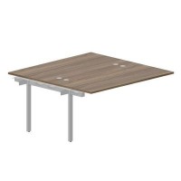 Strike UNN2TPG168 WNAL (Орех/Алюминий) Приставной стол на 2 рабочих места, 4 громмета
