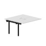 Strike UNN2TPL147 BLNR (Белый/Черный) Приставной стол на 2 рабочих места, 2 металлических аутлета
