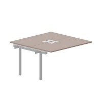 Strike UNN2TPL147 TRAL (Тортора/Алюминий) Приставной стол на 2 рабочих места, 2 металлических аутлета