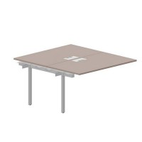 Strike UNN2TPL148 TRAL (Тортора/Алюминий) Приставной стол на 2 рабочих места, 2 металлических аутлета