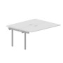 Strike UNN2TPL167 BLAL (Белый/Алюминий) Приставной стол на 2 рабочих места, 2 металлических аутлета