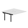 Strike UNN2TPL168 BLNR (Белый/Черный) Приставной стол на 2 рабочих места, 2 металлических аутлета