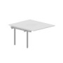 Strike UNN2TPM127 BLAL (Белый/Алюминий) Приставной стол на 2 рабочих места, меламиновые аутлеты