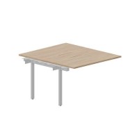 Strike UNN2TPM127 OWAL (Светлый дуб/Алюминий) Приставной стол на 2 рабочих места, меламиновые аутлеты