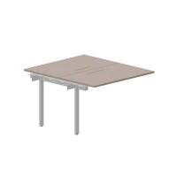 Strike UNN2TPM127 TRAL (Тортора/Алюминий) Приставной стол на 2 рабочих места, меламиновые аутлеты