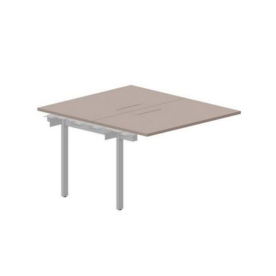Strike UNN2TPM127 TRAL (Тортора/Алюминий) Приставной стол на 2 рабочих места, меламиновые аутлеты