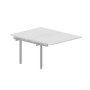 Strike UNN2TPM128 BLAL (Белый/Алюминий) Приставной стол на 2 рабочих места, меламиновые аутлеты