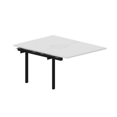 Strike UNN2TPM128 BLNR (Белый/Черный) Приставной стол на 2 рабочих места, меламиновые аутлеты