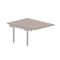 Strike UNN2TPM128 TRAL (Тортора/Алюминий) Приставной стол на 2 рабочих места, меламиновые аутлеты