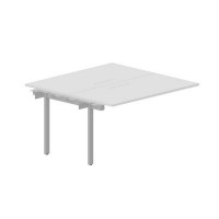 Strike UNN2TPM147 BLAL (Белый/Алюминий) Приставной стол на 2 рабочих места, меламиновые аутлеты