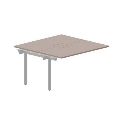 Strike UNN2TPM147 TRAL (Тортора/Алюминий) Приставной стол на 2 рабочих места, меламиновые аутлеты