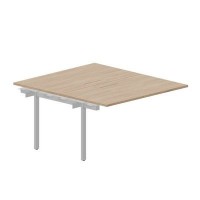 Strike UNN2TPM148 OWAL (Светлый дуб/Алюминий) Приставной стол на 2 рабочих места, меламиновые аутлеты