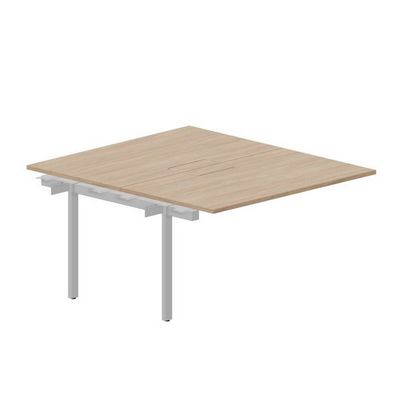 Strike UNN2TPM148 OWAL (Светлый дуб/Алюминий) Приставной стол на 2 рабочих места, меламиновые аутлеты