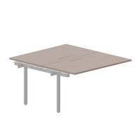 Strike UNN2TPM148 TRAL (Тортора/Алюминий) Приставной стол на 2 рабочих места, меламиновые аутлеты
