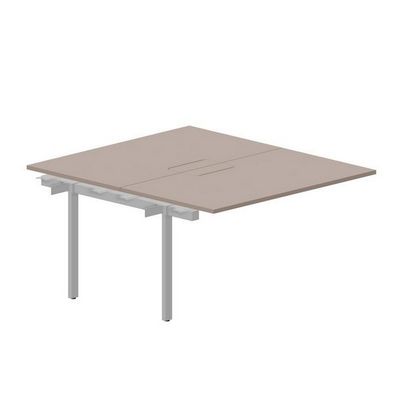 Strike UNN2TPM148 TRAL (Тортора/Алюминий) Приставной стол на 2 рабочих места, меламиновые аутлеты