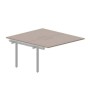 Strike UNN2TPM148 TRAL (Тортора/Алюминий) Приставной стол на 2 рабочих места, меламиновые аутлеты