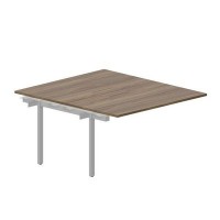 Strike UNN2TPM148 WNAL (Орех/Алюминий) Приставной стол на 2 рабочих места, меламиновые аутлеты