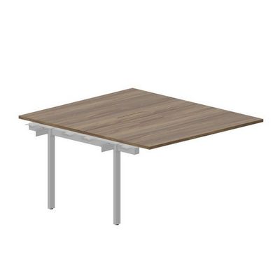 Strike UNN2TPM148 WNAL (Орех/Алюминий) Приставной стол на 2 рабочих места, меламиновые аутлеты