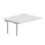 Strike UNN2TPM167 BLAL (Белый/Алюминий) Приставной стол на 2 рабочих места, меламиновые аутлеты