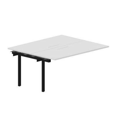 Strike UNN2TPM167 BLNR (Белый/Черный) Приставной стол на 2 рабочих места, меламиновые аутлеты