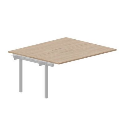 Strike UNN2TPM167 OWAL (Светлый дуб/Алюминий) Приставной стол на 2 рабочих места, меламиновые аутлеты