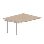 Strike UNN2TPM167 OWAL (Светлый дуб/Алюминий) Приставной стол на 2 рабочих места, меламиновые аутлеты