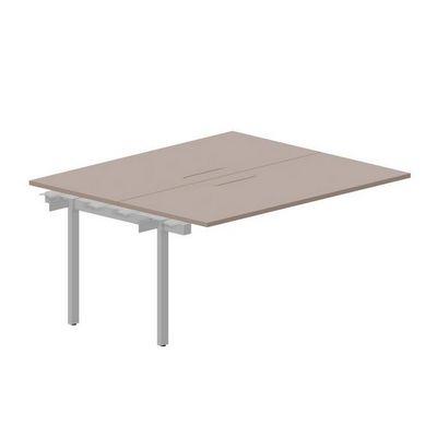 Strike UNN2TPM167 TRAL (Тортора/Алюминий) Приставной стол на 2 рабочих места, меламиновые аутлеты