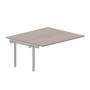 Strike UNN2TPM167 TRAL (Тортора/Алюминий) Приставной стол на 2 рабочих места, меламиновые аутлеты