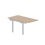 Strike UNN2TPS088 OWAL (Светлый дуб/Алюминий) Приставной стол на 2 рабочих места