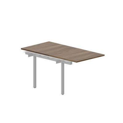 Strike UNN2TPS088 WNAL (Орех/Алюминий) Приставной стол на 2 рабочих места